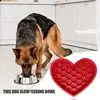 Pet Cat Dog Slow Feeder Silicone Cat Dog Bowl Creative Love Shape Feeder Non-Slip Design Anti-Choking Feeder With Suction Cups 3