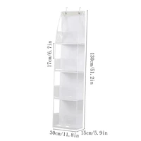 Multifunctional Fabric Hanging Bag for Behind Door Storage Organizer with Multilayers for Miscellaneous Items 2