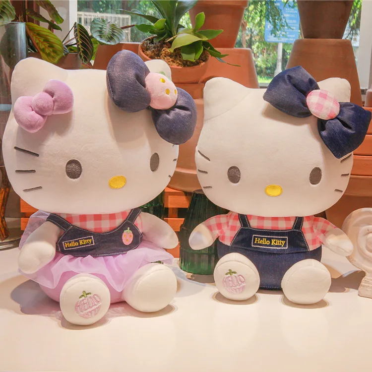 

Sanrio Hello Kitty Plush Toys Cute Creative Soft Dolls Cartoon Animation Bedroom Decoration Decoration Girls Birthday Gift Toys