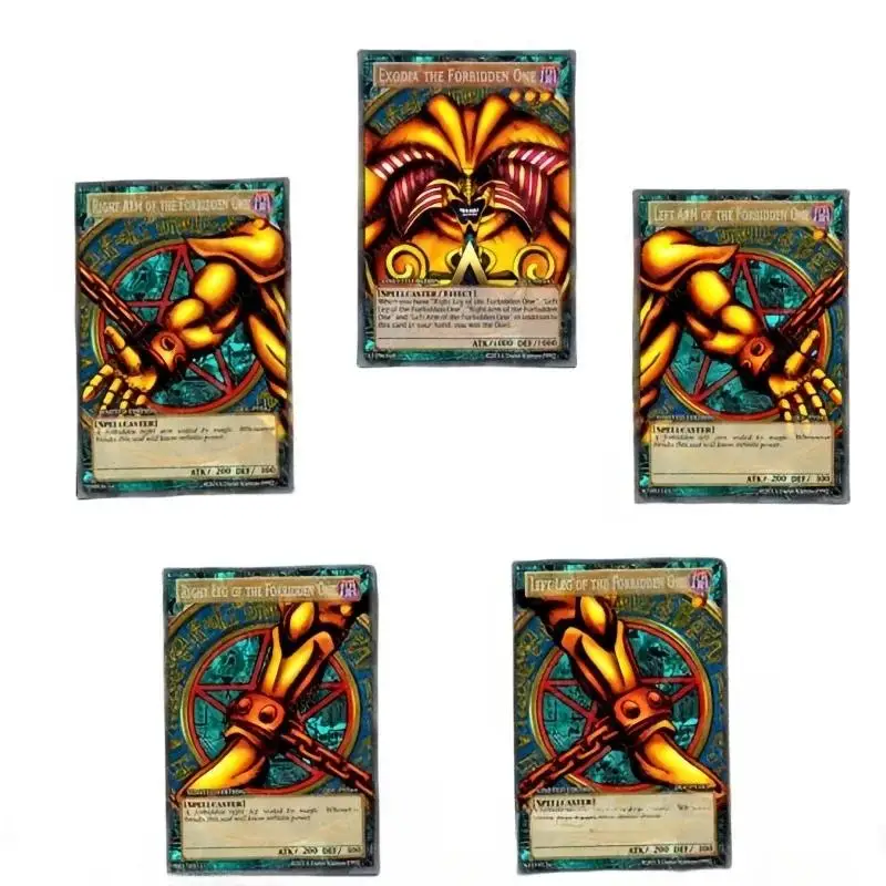 

Экшн-фигурки Yu Gi Oh card Exodia, «правая нога», «левая рука», «Правое судно», 5 листов, английская версия, «сделай сам», коллекционная игра