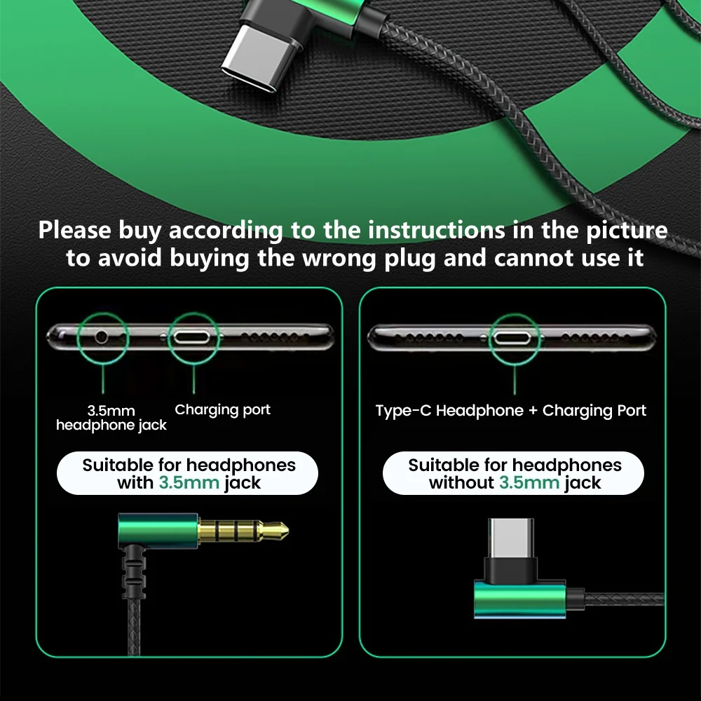 OLAF In-Ear Headphones Wired Earphones 3.5mm/Type-C Handsfree Earbuds 90-Degree Elbow Plug Headset Gamer For iPhone16 15 Samsung 6
