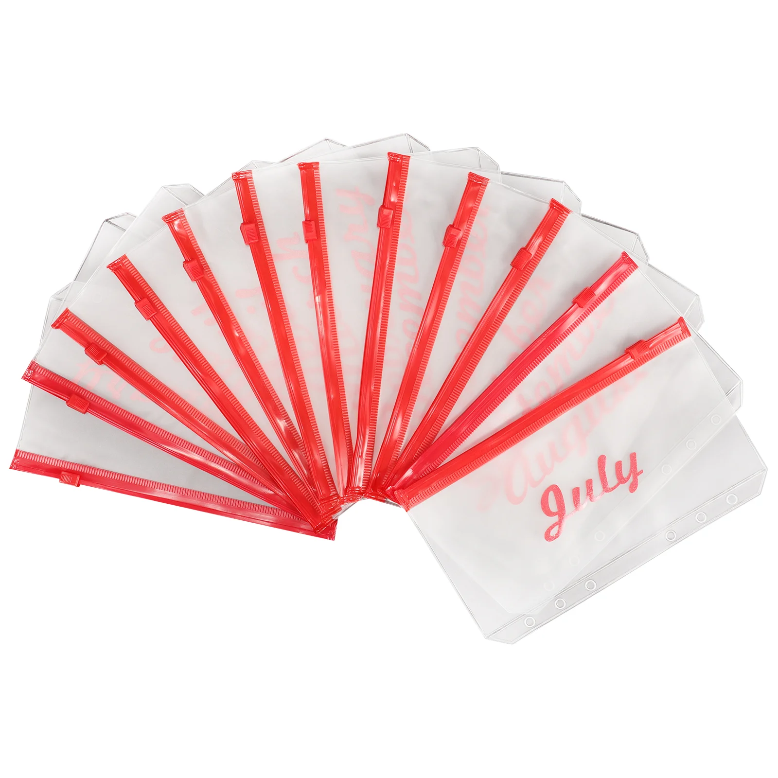 

12Pcs Binder Money Bag Plastic Binder Envelopes Budget Binder Pockets Loose Leaf Pockets
