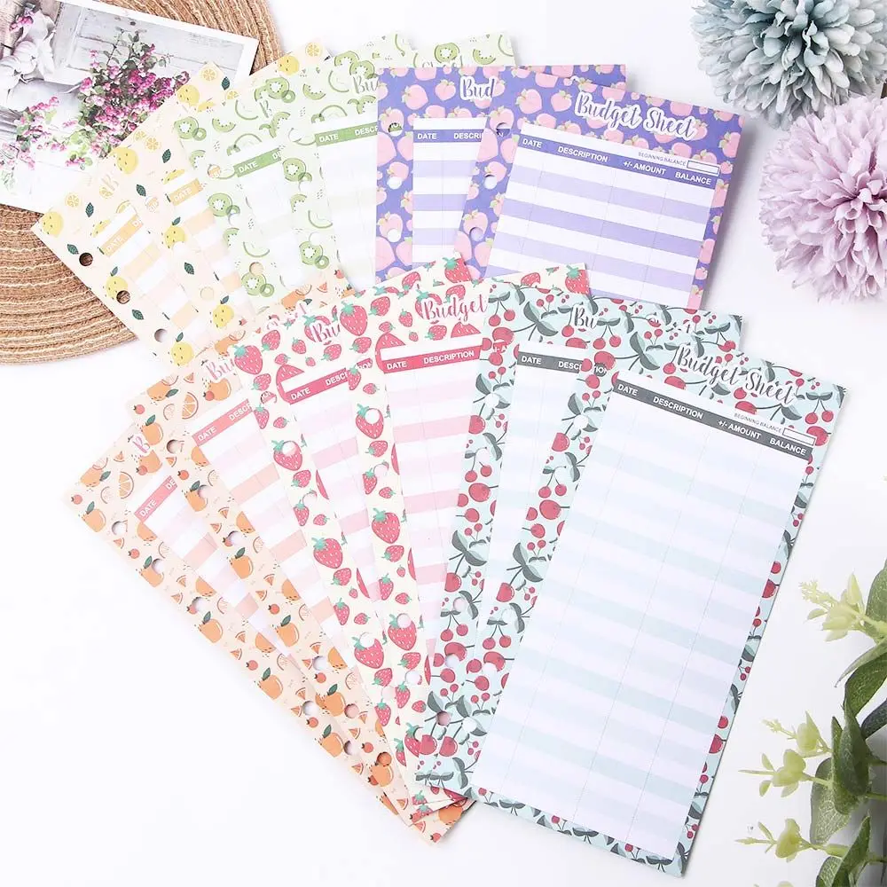 

Paper Refill Ledger Book Fruit Pattern Budget Binder Budget Sheets Budget Envelopes Expense Tracker Bill Organizer