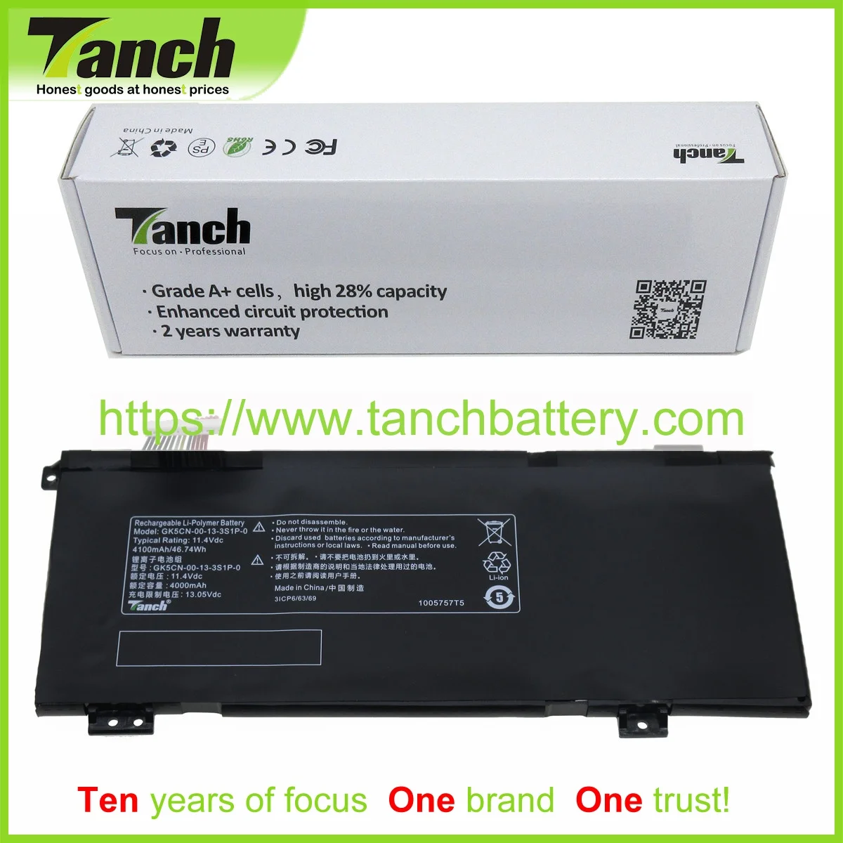 Tanch-baterias de Laptop para Schenker Gk5cn00133s1p-0 Gk5cn-11-16-3s1p-0 z5 z2 Aftershock Apex17 Erazer X17805 11.4v3 Cell