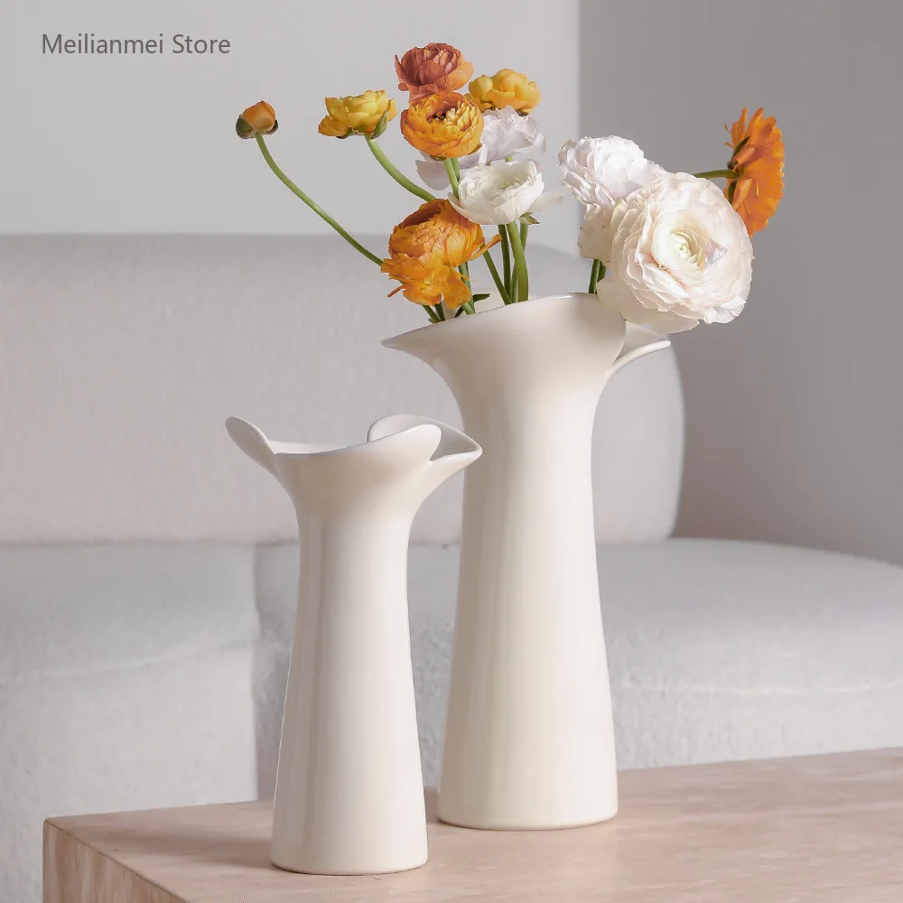 Ceramic decorative vase, light luxury Nordic hydroponic flower arrangement vase Rural home decoration flower vases home decor 3