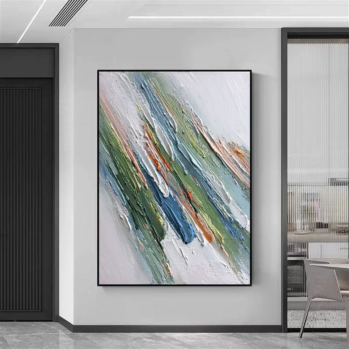 Large Palette Knife 3D Pattern Painting Abstract Art Handmade Texture Painting On Canvas Wall Art Modern Picture For Living Room
