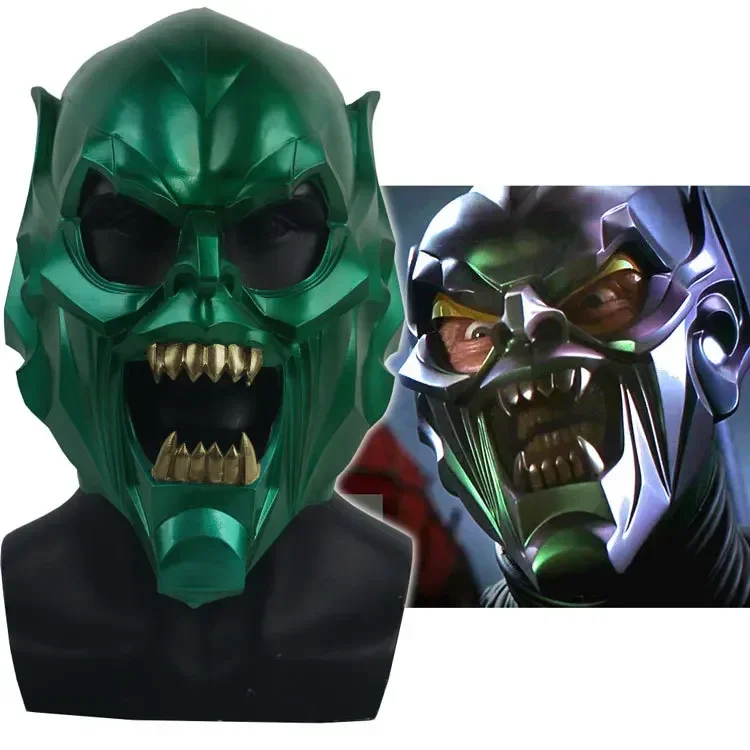 Hot Toys Hero Wugui Green Devil Copricapo Spider Man 3 Mask Performance Funny Tiktok Live Broadcast Puntelli Cos Mask Puntelli