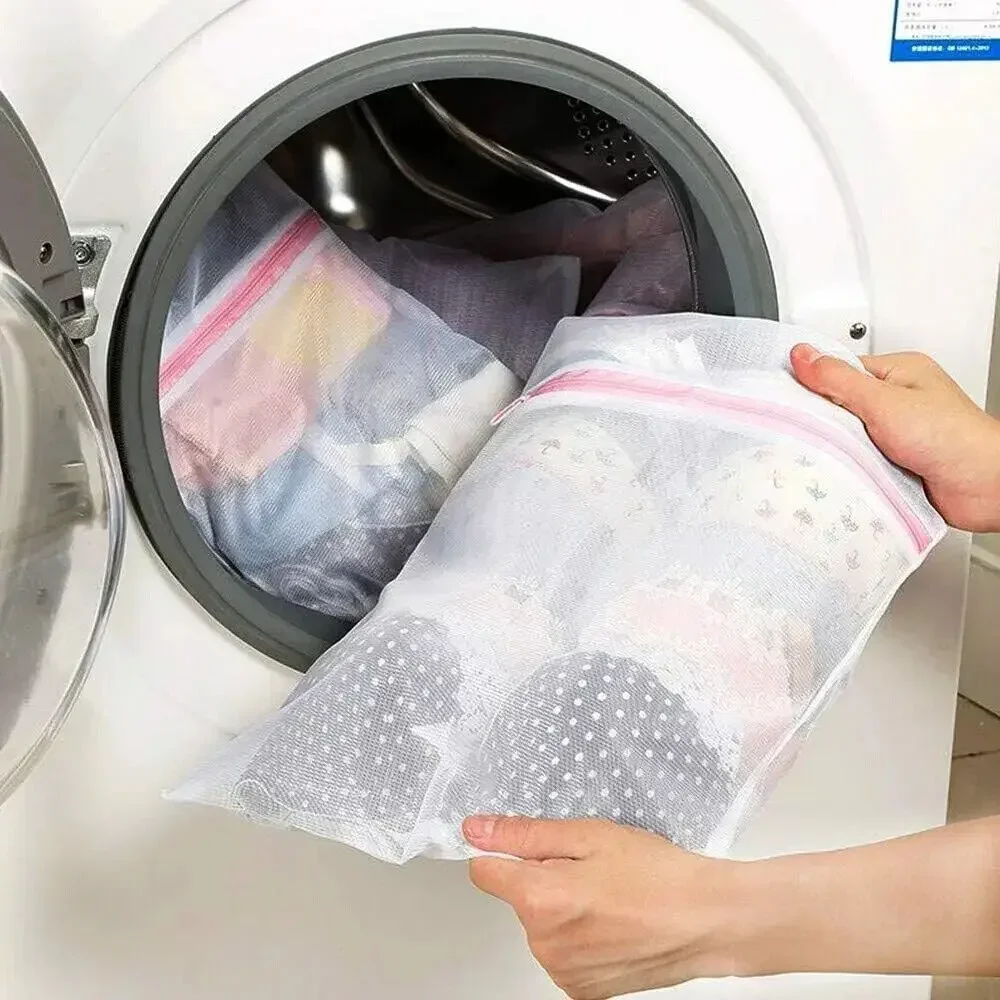 3pcs Fine Mesh Laundry Bags Travel Net Wash Bags Lingerie for Washer Dryer Delicates Bras Underwear Socks Mask Blouse Silk