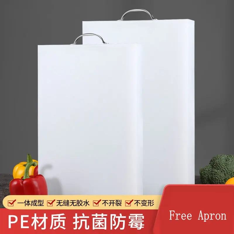 Food Grade Antibacterial and Mildew Proof Thick Solid PE Plastic Kitchen Cutting  Board Commercial Meat Chopping Block - AliExpress