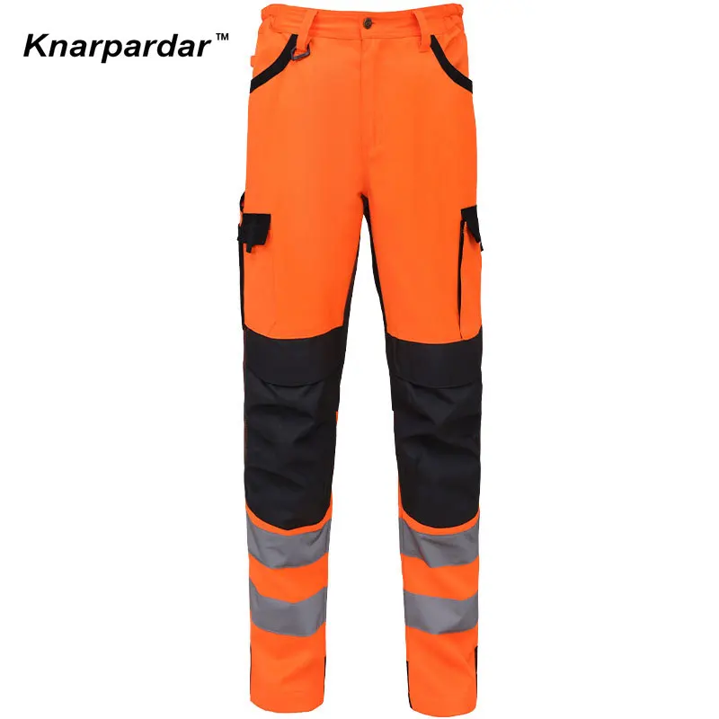 야외 오토바이 라이딩 재킷 고시인성 작업복 재킷 및 바지 가볍고 얇은 안전 재킷 반사 테이프가 있는 작업복