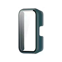 Matte Shockproof Watch Case with Tempered Glass Screen Protector - Full Cover Anti - Scratch Design (Green)