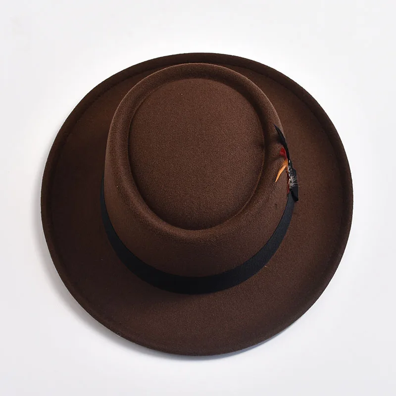 Cappello Fedora In Lana Schiacciabile - Stile Pork Pie Vintage, Unisex, Taglia M - Foto 5