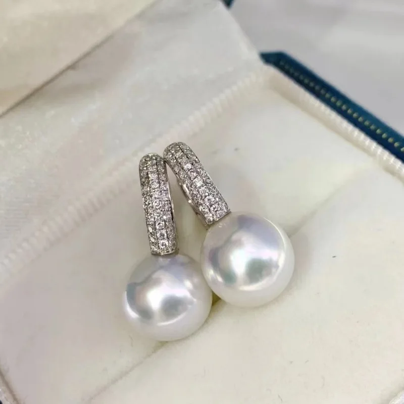 

Hot 9-10mm Natural Genuine Pearls Earrings Stud Earrings for Women Gift Fine Jewelry with 925 Sterling Silver