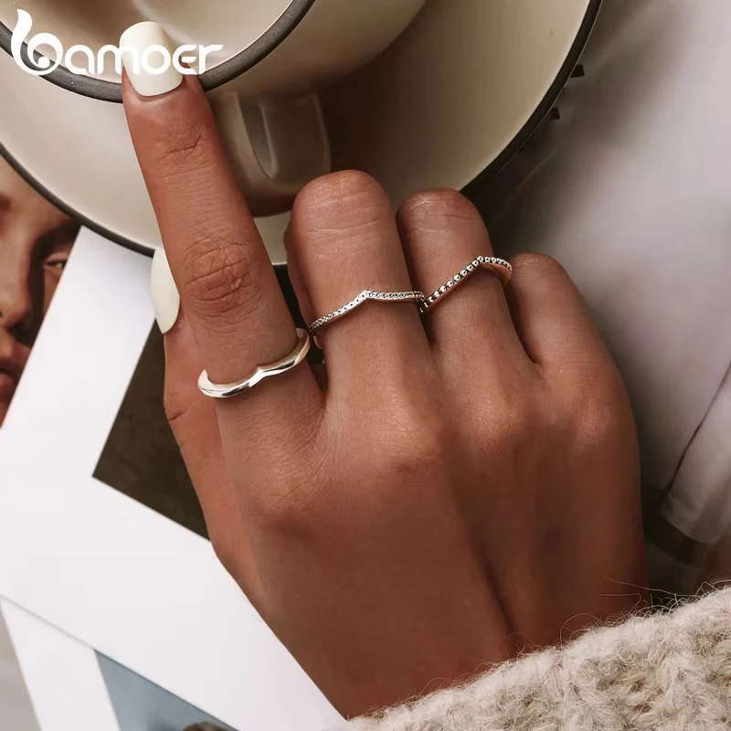 925 Sterling Silver Water Droplet Clear CZ Finger Rings for Women Wedding Engagement Jewelry Girlfriend Gift PA7649