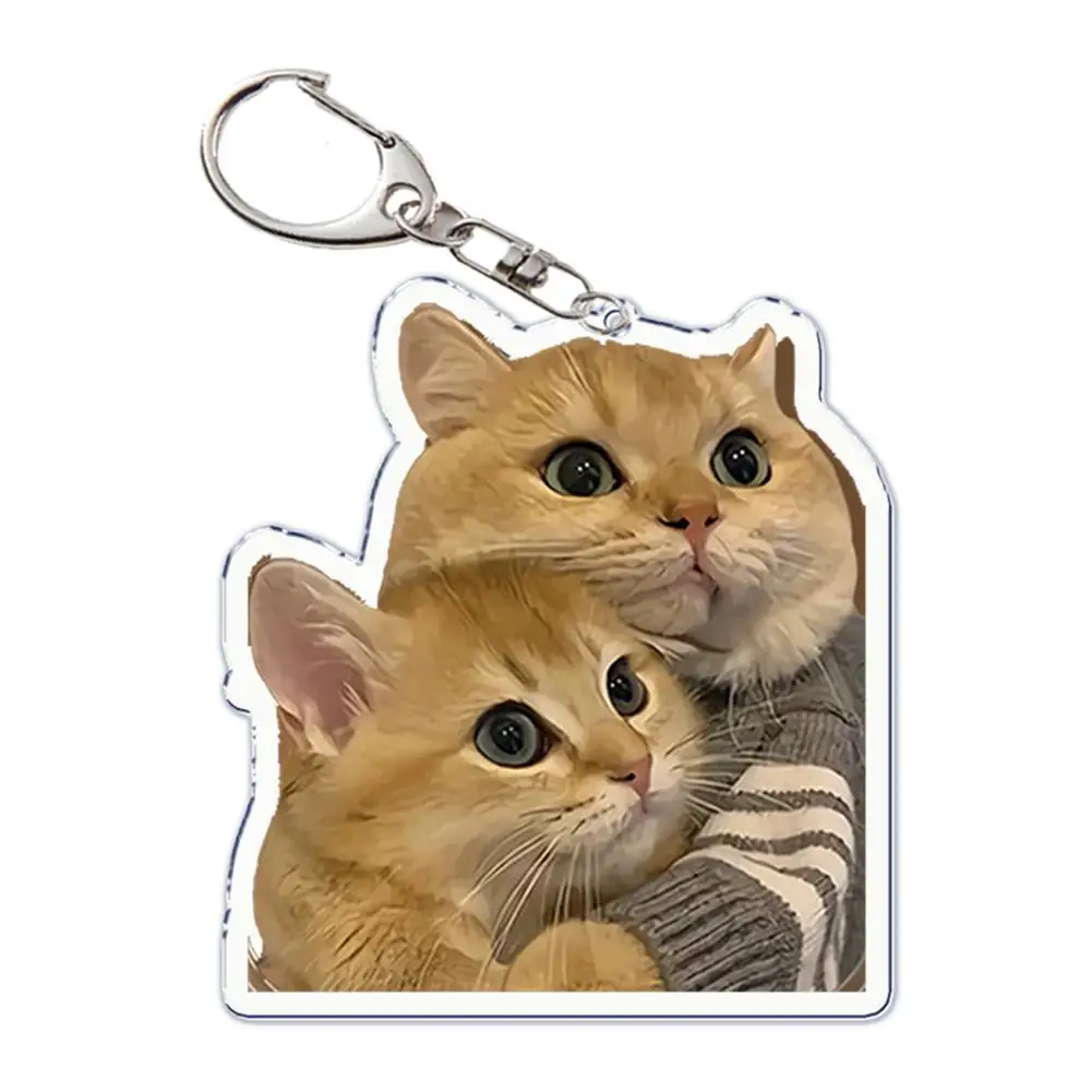 Creative Emoticon Doge Cheem Cat Meme Keychain Funny Cat Toast