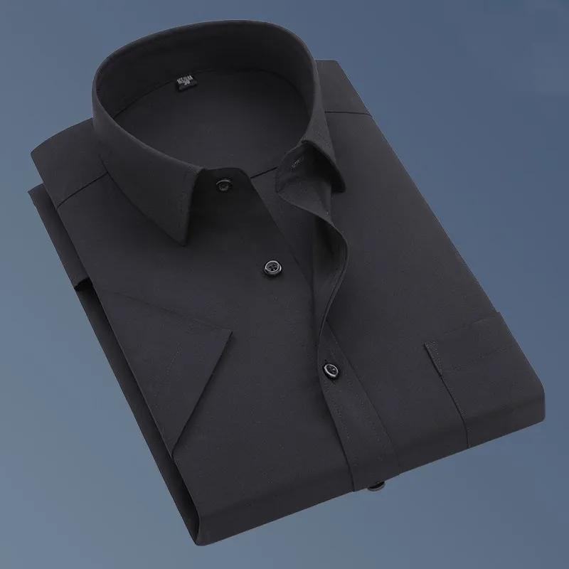 T Shirt Men Summer Fashion Short Sleeve Large Size S-5XL Slim Cool Solid Color