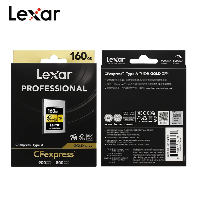 Lexar   CFexpress A Ÿ ޸ ī, VPG 400  ī, 8K RAW  CFexpress A CFA ī, 160GB, 320G