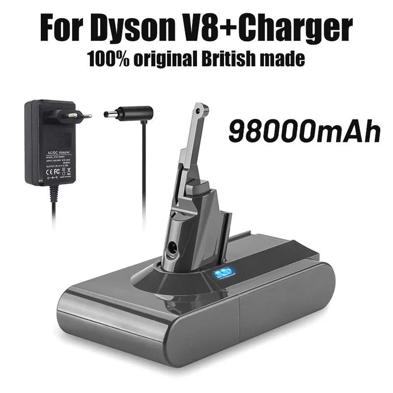 

Tool Power 21.6V Battery for Dyson V8 rechargeable Battery for Dyson V8 Absolute /Fluffy/Animal Li-ion Vacuum Cleaner + Charger