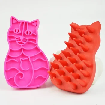 Dog Brush Shedding Short Hair Cat Massage Fur Grooming Massaging Brush Bathing Pets Washing Comb Cleaning Pet Grooming Tool 2