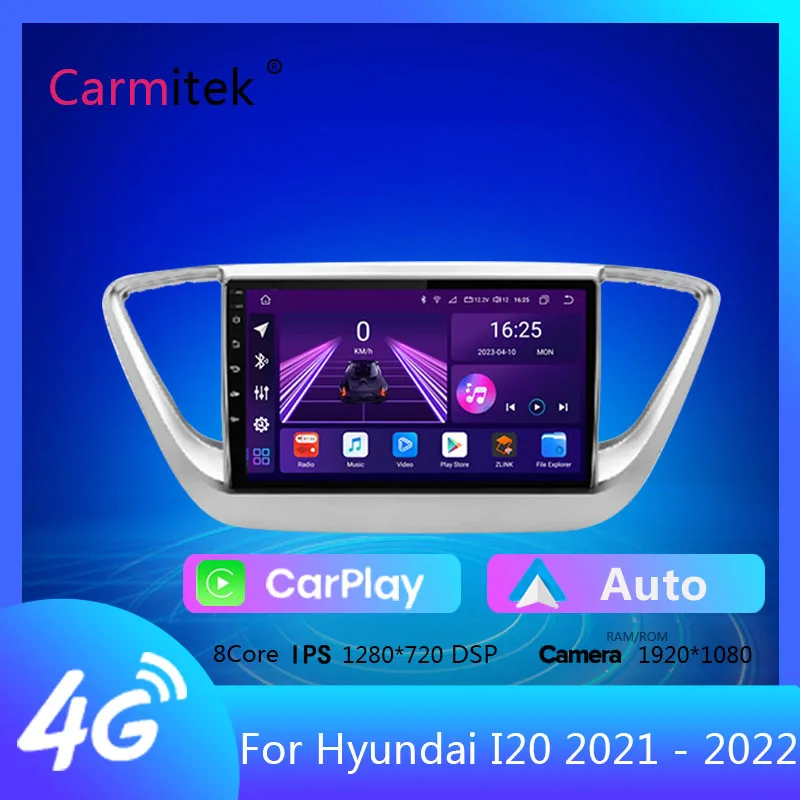 

Автомагнитола 2 din Android для Hyundai Solaris 2 Verna 2017-2020 Carplay Автомобильная Мультимедийная система GPS Авторадио 2 din