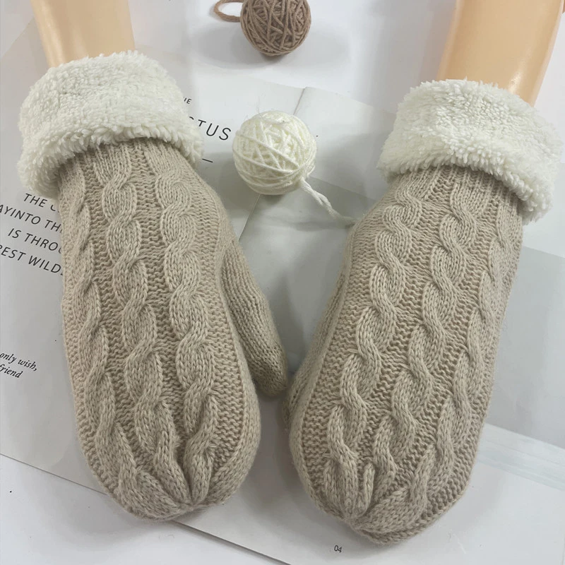 

New Cute Comfortable Girls Mittens Fashion Women Cold Winter Warm Hand Finger Gloves Female Winter Mittens Gloves