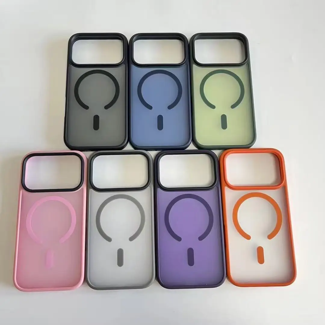 Translucent Matte MagSafe Case with Wireless Charging Compatibility and Magnetic Hard Cover