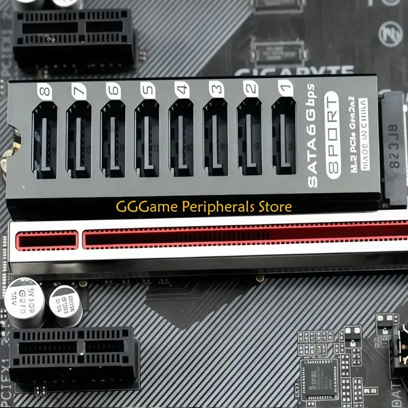 8포트 및 6Gbps 데이터 전송 기능을 갖춘 U55B 알루미늄 케이스 M.2 PC..