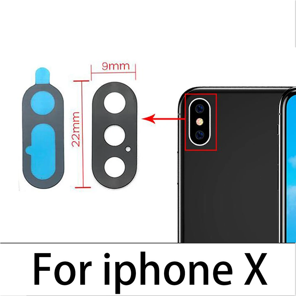Premium Back Rear Camera Glass Lens with Adhesive