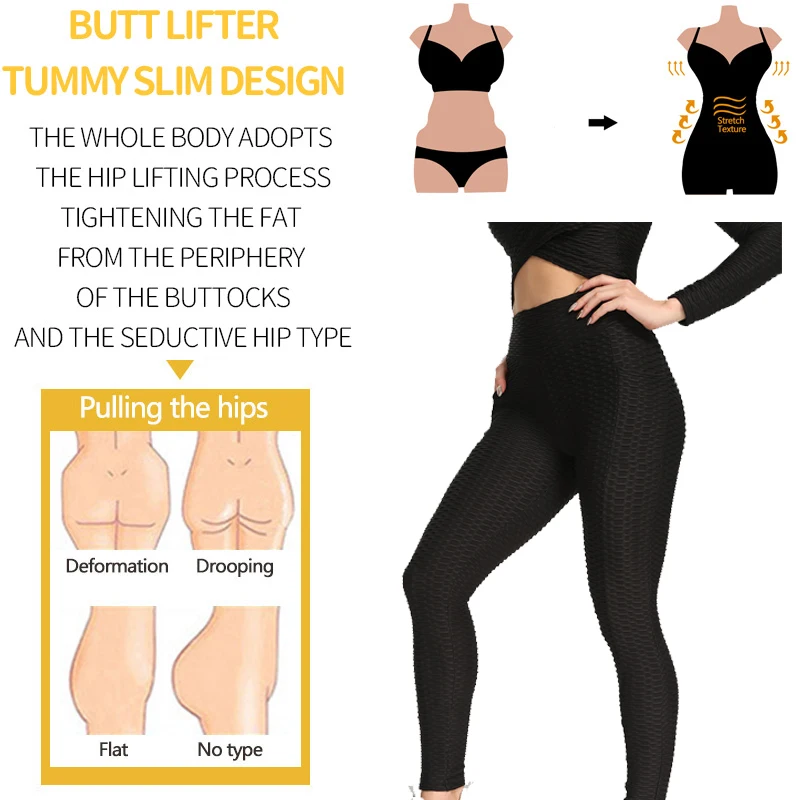 300G TikTok High Waisted  Stretchy Scrunch Butt Lifting Push Up Pocket Phone Women Fitness  Gym Pants Anti cellulite Legging