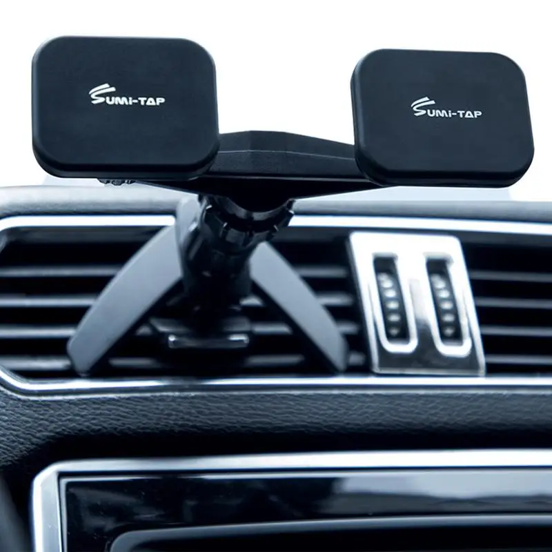 

Dual Magnetic Car Phone Holder Innovative Magnetic Phone Mount With Nut Lock Base Universal Car Air Vent Holder 360 Degree