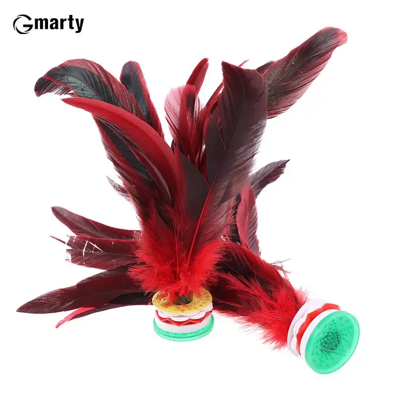 2pcs Feather Jianzi Colorful Feathers Shuttlecock Portable Foot Kick