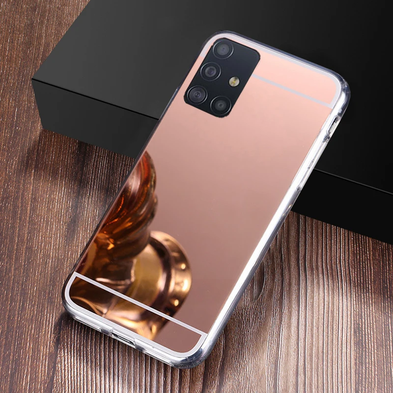 Зеркальный Мягкий ТПУ чехол для Samsung Galaxy A51 A20 A30 A50 A10S A11 A31 A21S A12 A32 A52 A72 S22 S20FE S21