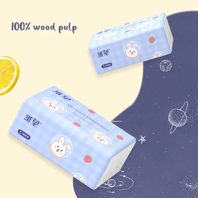 3 Packs/set MINISO Cute Cartoon Cat Hand Pumping Tissue Small Package of  Portable Tissue Log Flexible Paper Towel 120sheets/pack - AliExpress