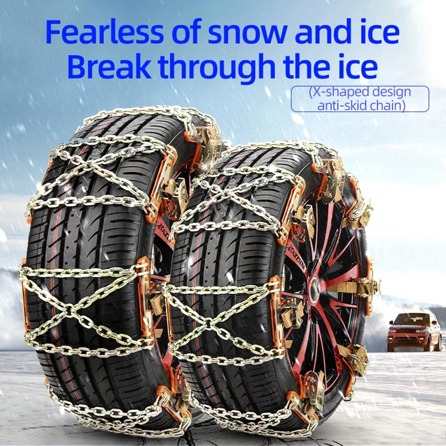 1PCS Universal Stahl Auto Reifen Schnee Ketten Räder Reifen Reifen Schnee  Eis Ketten Gürtel Winter Anti-skid Notfall SUV Lkw Rad Kette - AliExpress