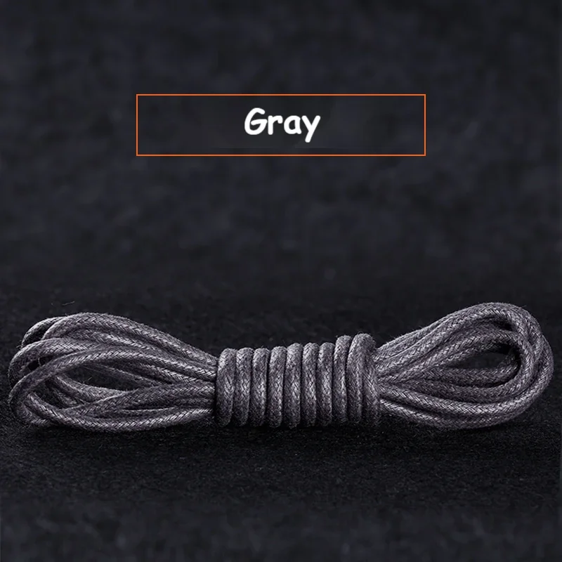 Elegant Round Waxed Shoelaces for Leather Boots and Shoes