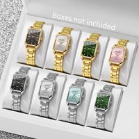 4/8PCS Elegant Women Watches Set Fashion Rectangle Quartz Wristwatch Reloj Mujer Girls Clock Gift（Without Box）