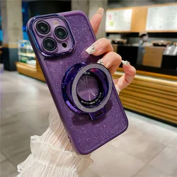 Custodia per telefono con supporto magnetico Glitter Gradient