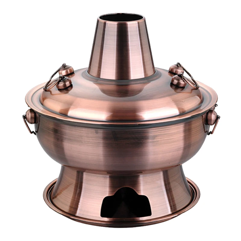 

High Quality Stainless Steel Hot Pot,4.5 Liter 36cm ,Chinese Charcoal Hotpot Picnic Cooker,Mongolian Lamb Cooker