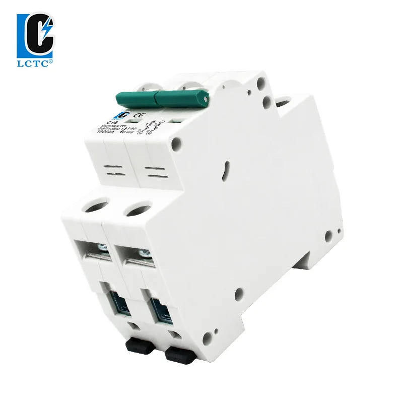 2P DC 1000V Solar Mini Circuit Breaker Battery Switch 6A/10A/16A/20A/25A/32A/40A/50A/63A Photovoltaic PV System