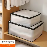Storage Bag Clothes Large Storage Boxes for Suit Coat Quilt Clothing Multifunctional Translucent Dust-proof Organizer Bedroom 1