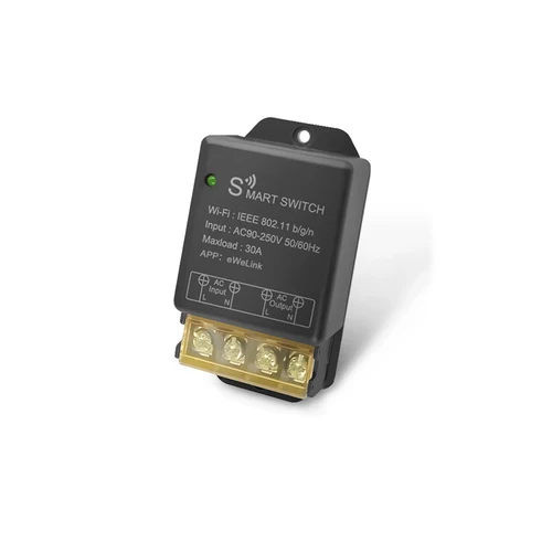 Ewelink 앱 스마트 회로 차단기 스위치, 1 채널 와이파이 고전력, AC 110V 220V 입력 무선 릴레이, 2.4Ghz 원격 제어, 30A 7