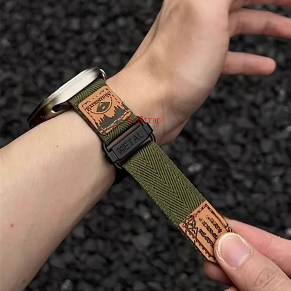 Premium Nylon Loop Band with Metal Buckle Bracelet