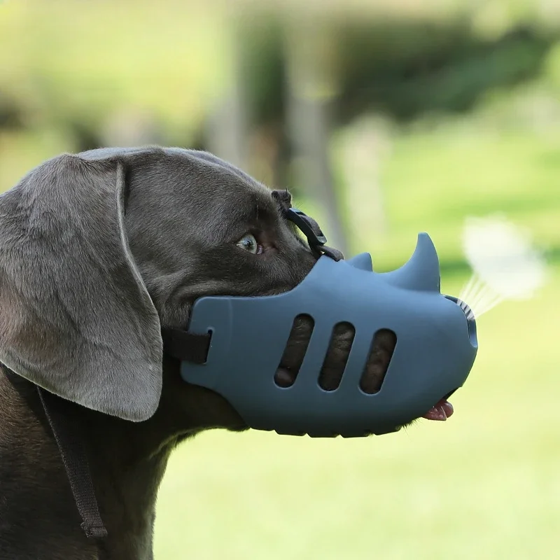 Pet Dog Muzzle Soft Silicone Pet Mouth Mask Small Medium Dogs Breathable Stop Barking Biting Chewing Muzzle Dog Supplies dog muzzle