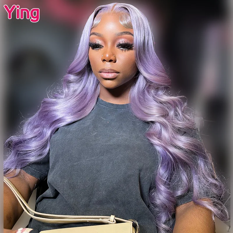 

Ying Body Wave Lilac Purple Colored 13x6 Lace Front Human Hair Wigs Brazilian Remy 613 Wig 13x4 Lace Frontal Wig PrePlucked