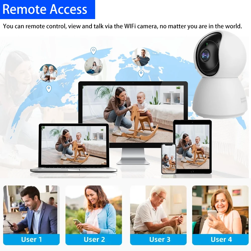 5MP Tuya 360° Smartlife Home Security WIFI PTZ Camera Mini PTZ 5MP 5 Megapixel Auto Tracking Night Vision Baby Monitor 4