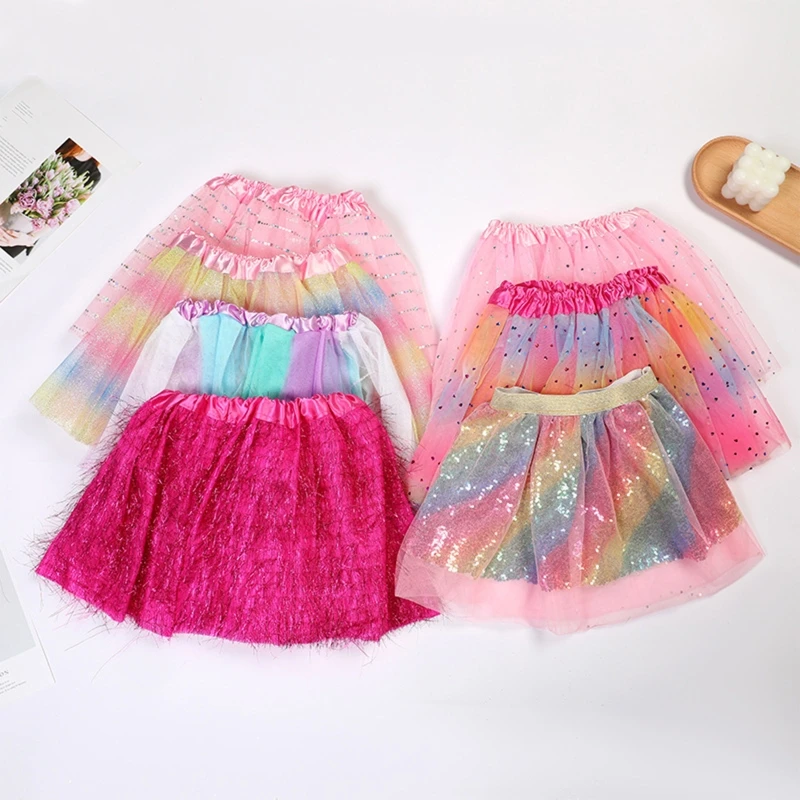 Mini-jupe tulle fleurs pour fille I