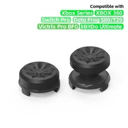 Premium Hand Grip Extender Caps for Game Controllers - Enhanced Thumb Stick Grips (Set of 2) (Black For Xbox Serie)