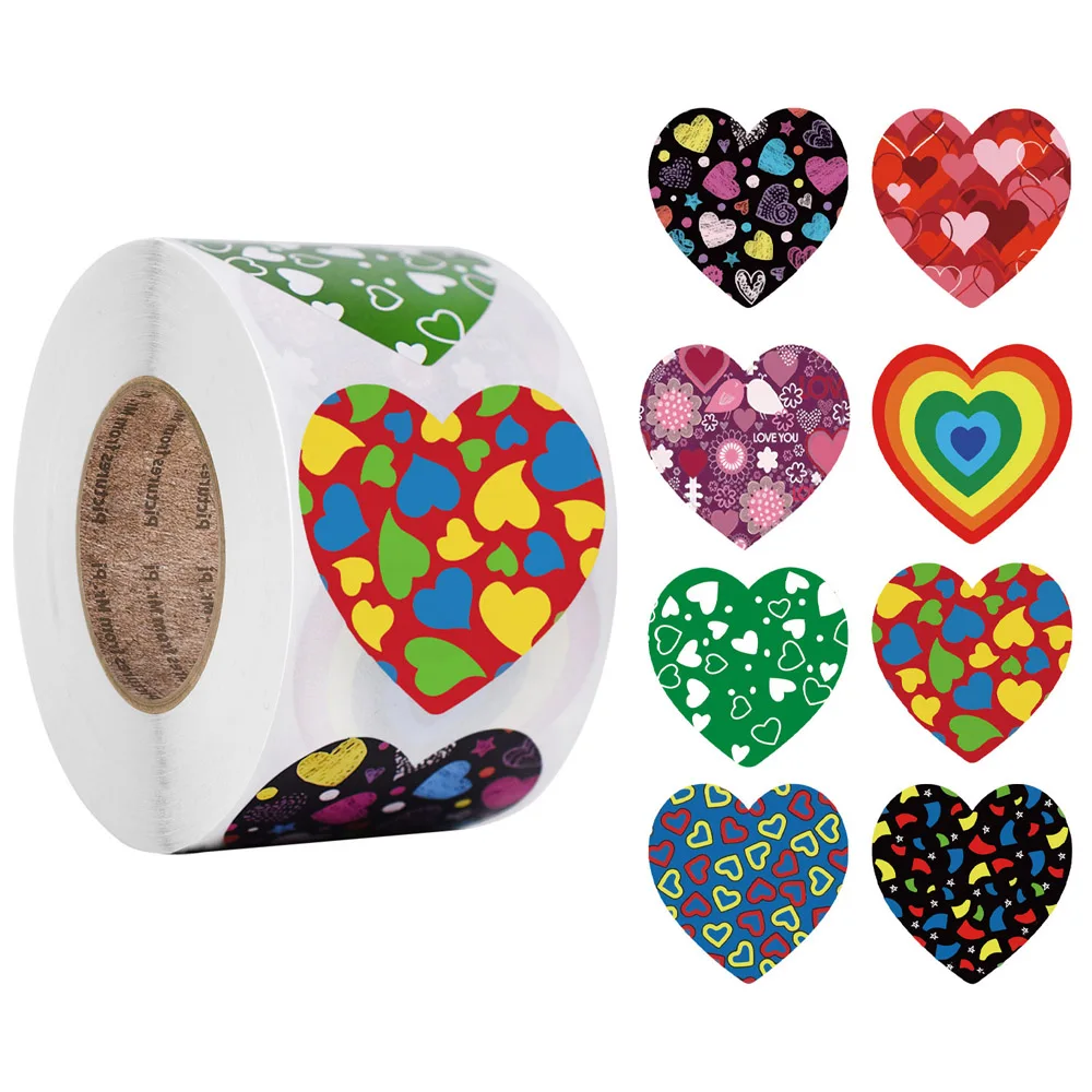 50–500 Stück rote herzförmige Etiketten zum Valentinstag, Papierverpackung, Aufkleber, Süßigkeiten, Dragee-Beutel, Geschenkbox, Verpackungsbeutel, Hochzeit – Detail 28