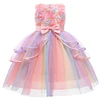 Baby Girl Dress Flower Girl Wedding Princess Dress Girl Christmas Bowknot Costume Kids Birthday Party Cake Skirt Tutu Girl Dress