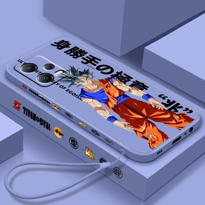 D-Dragon Ball Vegeta Iv Goku Liquid Left Rope Per Xiaomi Redmi Note 13 12 12S 12R 11 11T 11S 10 10S Pro Plus 5G Funda